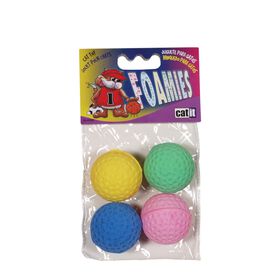 Foamies cat toy sponge golf balls, 4 pieces