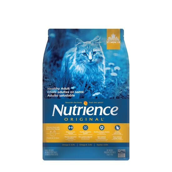 Chicken and brown rice food for healthy adult cats Image NaN