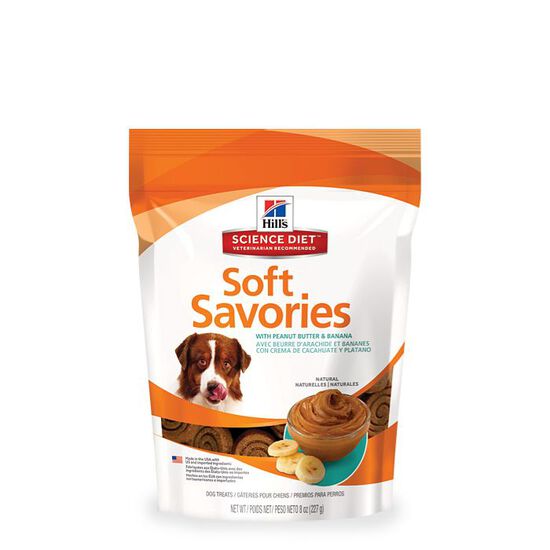 Soft Savories dog treats, peanut butter and bananas Image NaN
