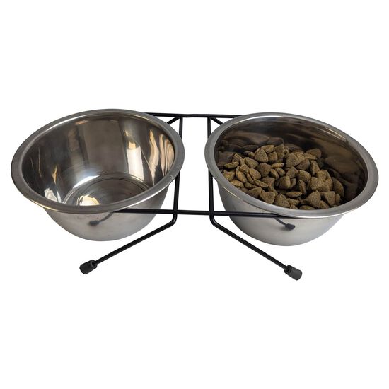 Double Stainless Steel Bowls Image NaN