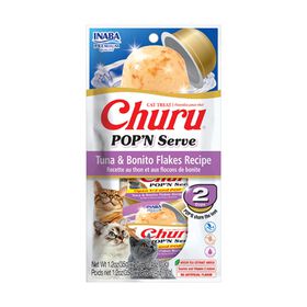 G&acirc;terie Churu Pop'n Serve aux flocons de thon et de bonite pour chats