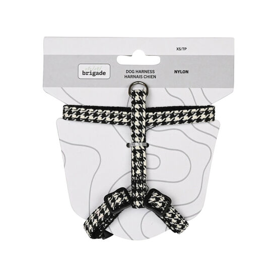 Mini harnais nylon pour chiens, pied de poule Image NaN