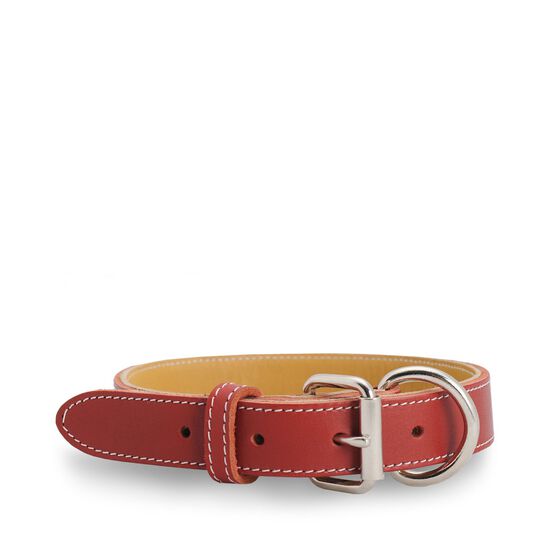 Red stitched leather collar Image NaN
