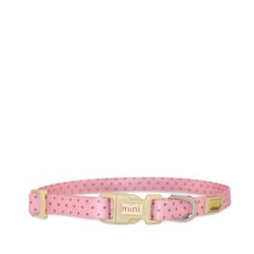 Collar for Tiny Dogs, pink dots