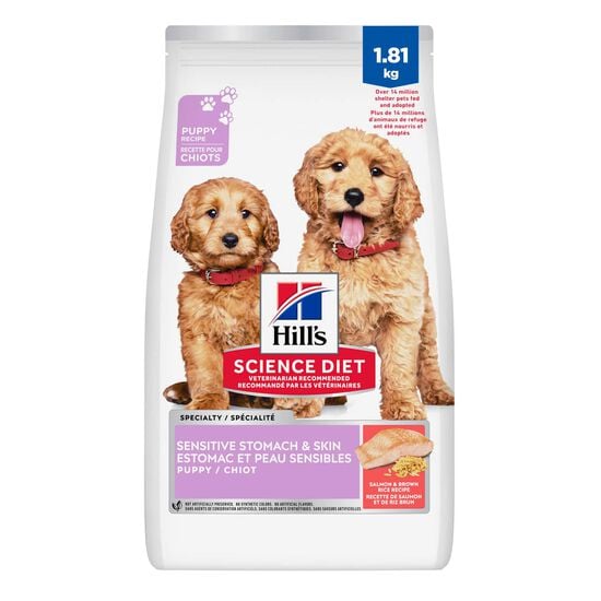 Sensitive Stomach & Skin Salmon and Brown Rice Dry Food for Puppies, 1.81 kg Image NaN