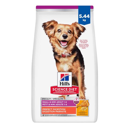 Perfect Digestion Small & Mini Chicken & Brown Rice Dry Food for Adult Dogs, 5.44 kg Image NaN