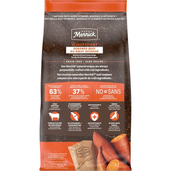 Grain Free Real Beef and Sweet Potato Dry Food for Adult Dogs Image NaN