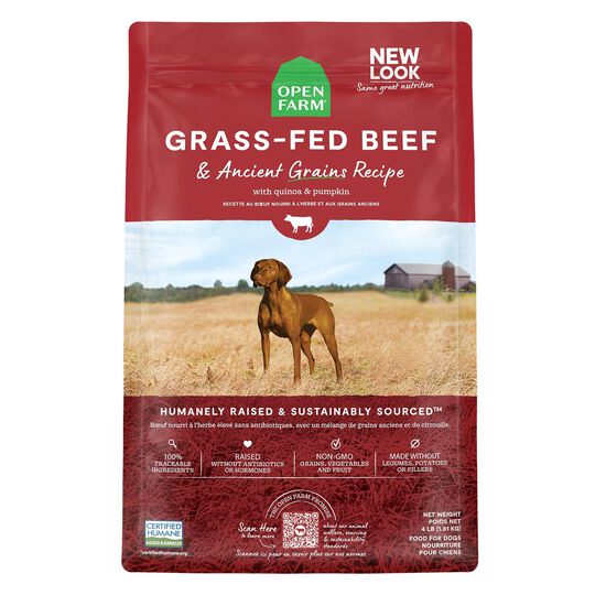 Grass-fed beef & ancient grains dry dog food Image NaN