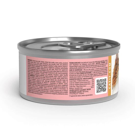 Signature Weight Control Chicken P&acirc;t&eacute; in Bone Broth for Adult Cats, 85 g Image NaN