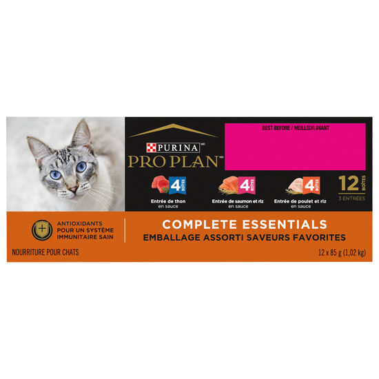 Complete Essentials Favourites Entrée Cat Food Variety Pack, 12 x 85 g Image NaN