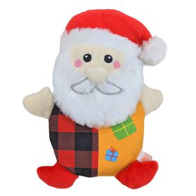 Jouet disque couineur P&egrave;re No&euml;l pour chiens