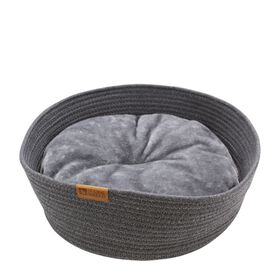Cat cuddler bed, dark grey