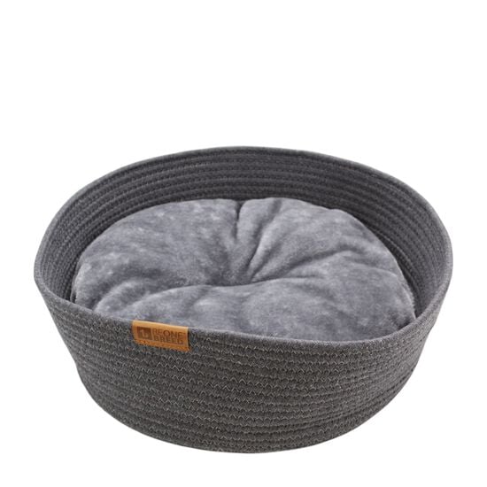 Cat cuddler bed, dark grey Image NaN