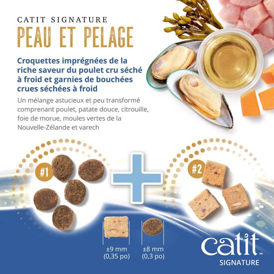 Signature Ocean Fish Freeze-Dried Raw Nutrition Skin & Coat for Adult Cats, 1.8 kg Image NaN