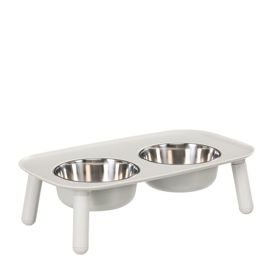 Double Stainless Steel Bowls with Raised Silicone Base Image NaN