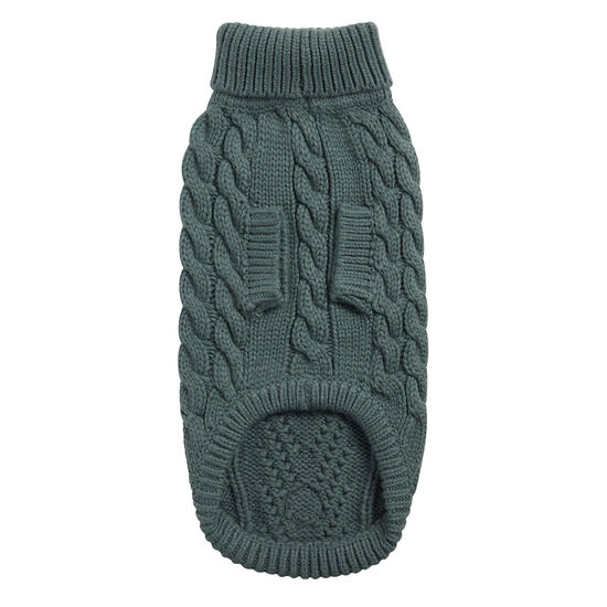 Chunky Cable Knit Turtleneck Chalet Sweater for Dogs Image NaN