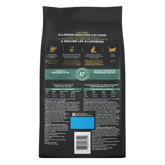 Nourriture s&egrave;che formule sp&eacute;cialis&eacute;e &laquo; LiveClear &raquo; au saumon et riz pour chats, 1,59 kg Image NaN