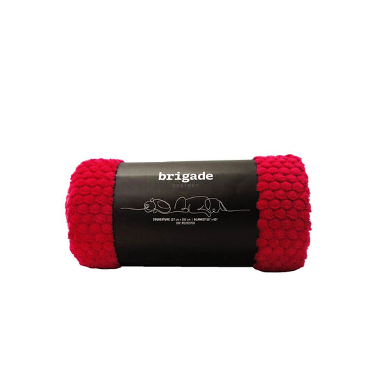 Ultra-soft Jacquard Fleece Blanket, Red Image NaN