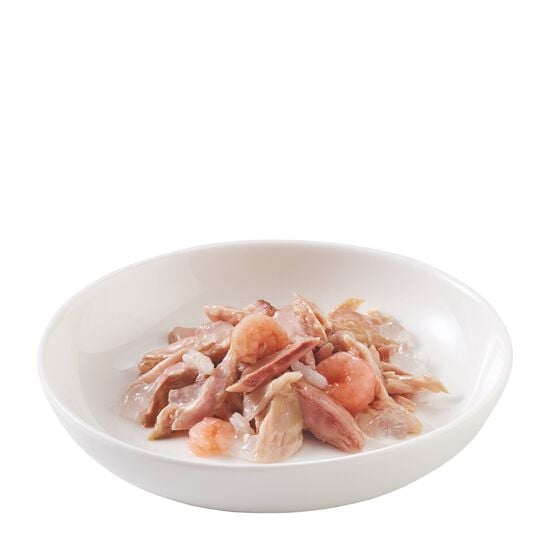 Nourriture humide pour chats thon et crevettes, 6 x 50g Image NaN