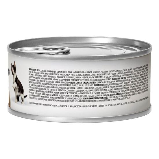 Nourriture humide sans grains &agrave; la truite et au saumon pour chats, 156 g Image NaN