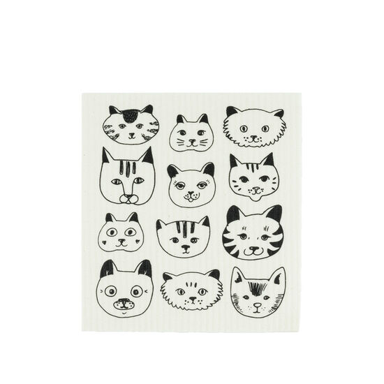 Lot de 2 torchons à vaisselle visages de chats simple Image NaN