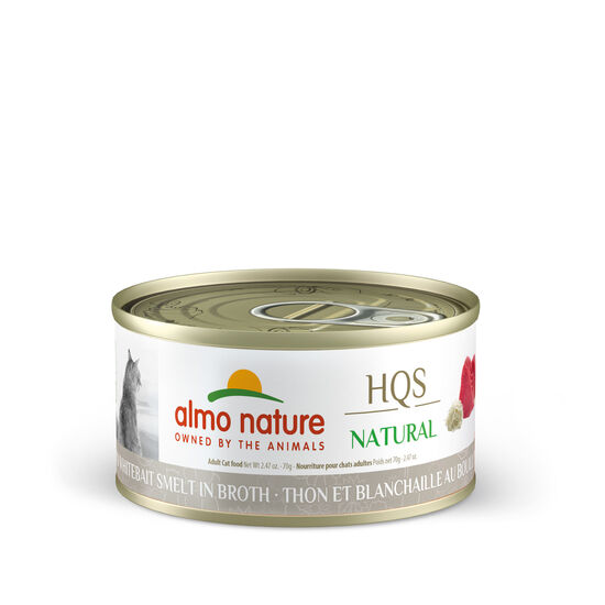 Canned tuna and white bait for adult cats Image NaN