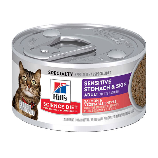 Sensitive Stomach & Skin Salmon and Vegetable Entr&eacute;e for Adult Cats Image NaN