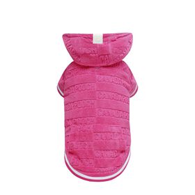 Beach Bum Towel Hoodie Pink, XS