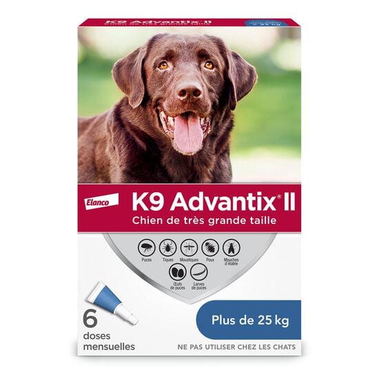 Topical Flea and Tick Protection for Dog 25 kg +, 6 Pack Image NaN