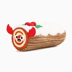 Jouet de Noël en peluche pour chiens, Bûche