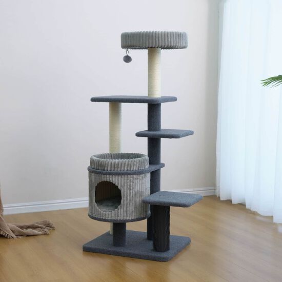 Multi-Level Cat Tree with Deluxe Den Image NaN