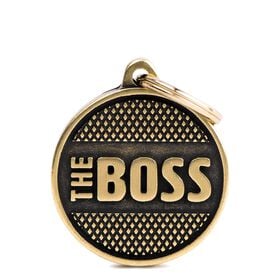 Brass Boss dog tag