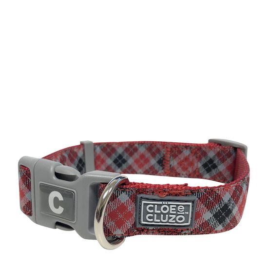 Adjustable dog collar, plaid Image NaN