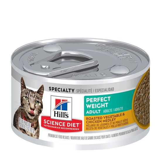 Perfect Weight Roasted Vegetable and Chicken Medley Wet Cat Food, 82 g Image NaN