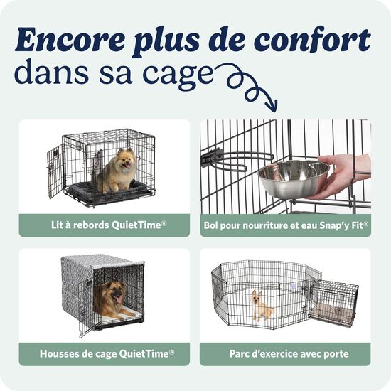 Cage pliante &agrave; deux portes pour chiens Image 9.0