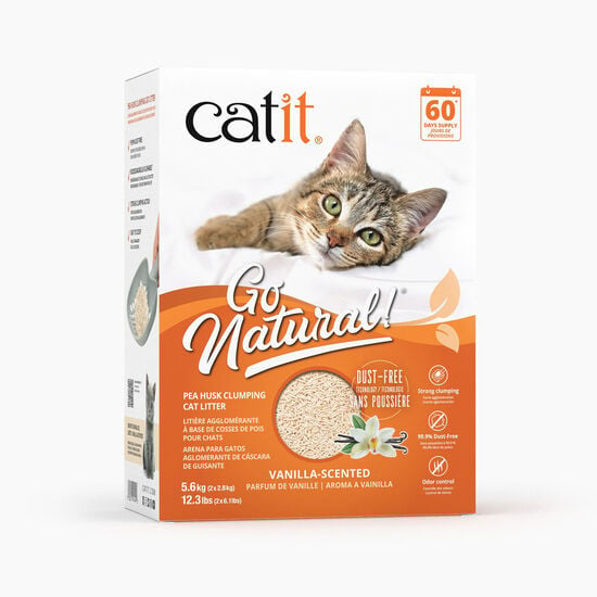 Go Natural! Pea Husk Clumping Cat Litter, Vanilla Image NaN