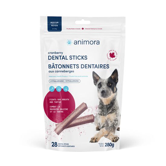 Bâtonnets dentaires aux canneberges pour chiens, moyen Image NaN