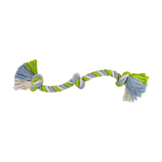 Jouet en corde torsad&eacute;e &agrave; 3 n&oelig;uds pour chiens Image NaN