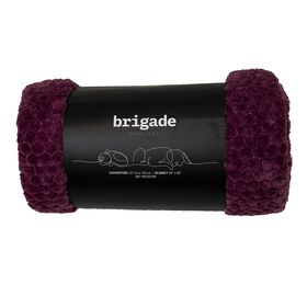 Ultra-soft Jacquard Fleece Blanket, Purple