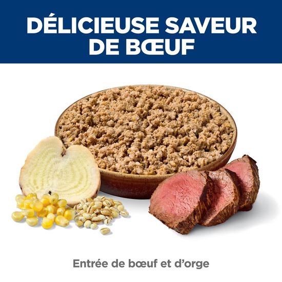 Entr&eacute;e de boeuf et d'orge pour chiens adultes 1-6, 370 g Image NaN