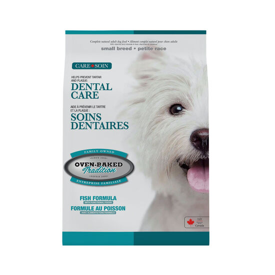 Nourriture s&egrave;che recette avec grains au poisson soins dentaires pour chiens adultes de petites races Image NaN