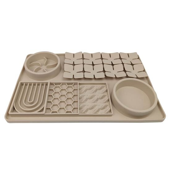 Multi Textured Slow Feeder, Cr&egrave;me Brul&eacute;e Image NaN