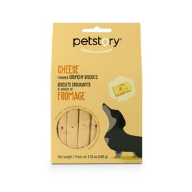 Cheese flavoured crunchy biscuits for dogs