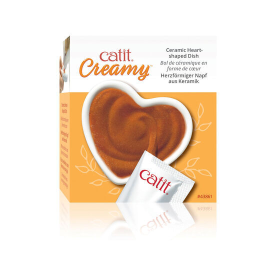 Plat de céramique « Catit Creamy » en forme de cœur Image NaN
