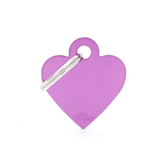 Heart Shaped Purple I.D. Tag, small Image NaN