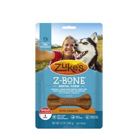Z-Bone Dental Chews for Medium Breed Dogs, carrot