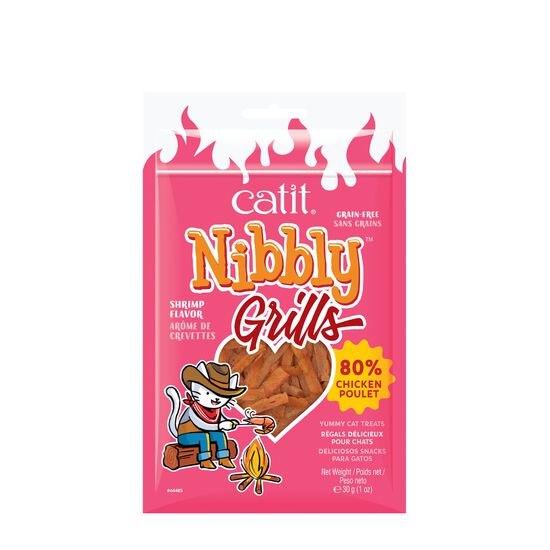 Gâteries grillées Nibbly pour chats, poulet et crevette Image NaN