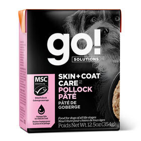 Pâté « Skin + Coat Care » à la goberge avec grains pour chiens, 354 g