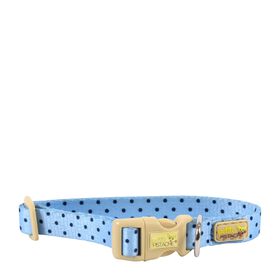 Collar for Tiny Dogs, blue dots