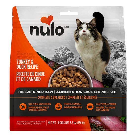 Turkey and Duck Freeze-Dried Raw Food for Cats, 156 g Image NaN